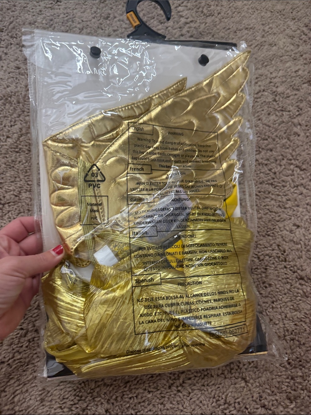 Spirit Golden Angel Costume - Metallic Gold - Picture 2 of 2